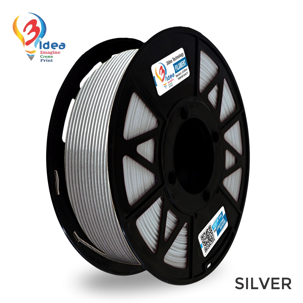 3idea PLA Filament Silver, Net Weight-1kg, 1.75mm